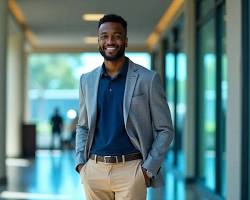 Men's business casual style - Premium polo and trousers in a luxury Melbourne cafe setting.