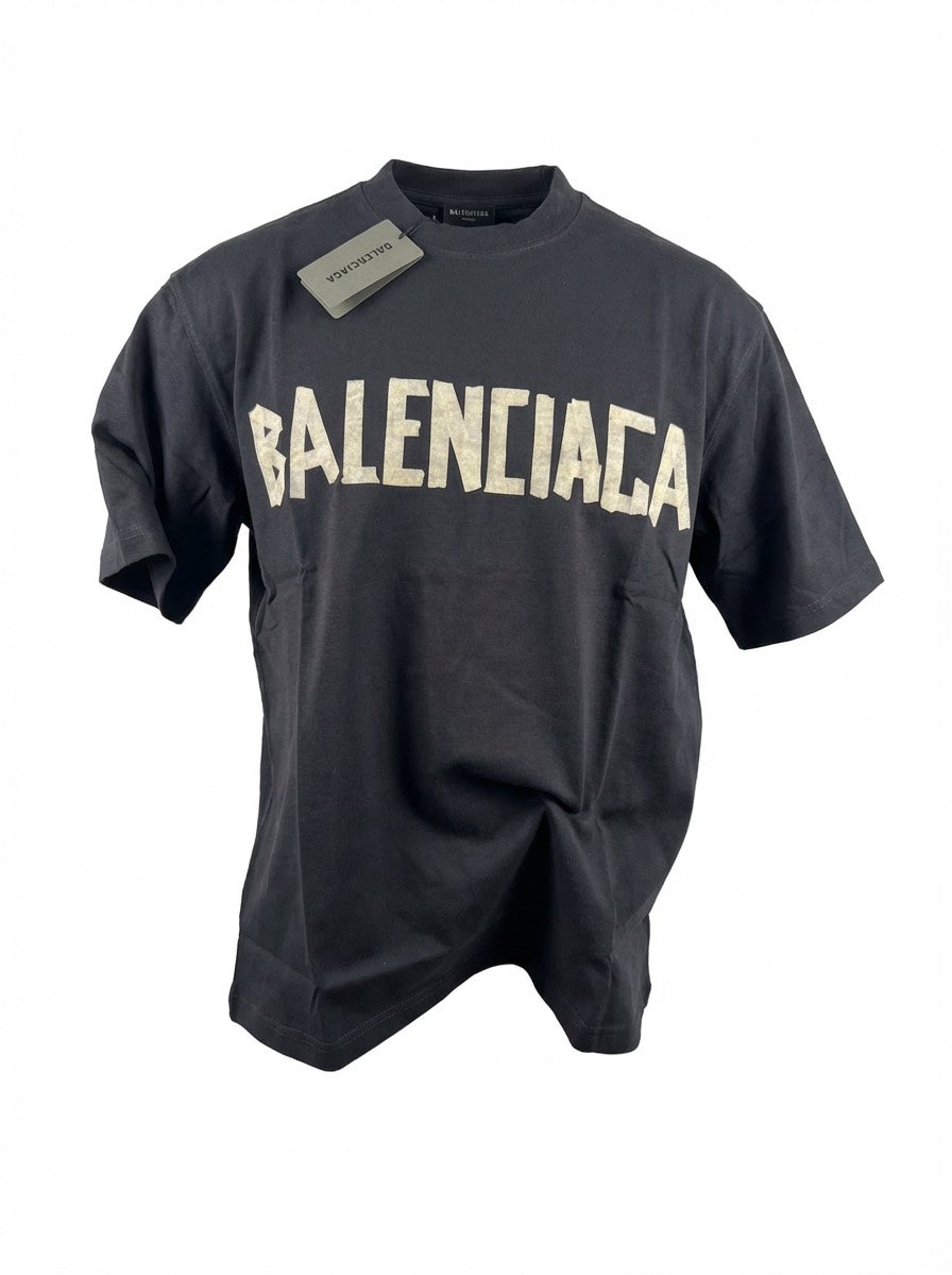 Balenciaga Cotton Oversized Tape Logo T-Shirt