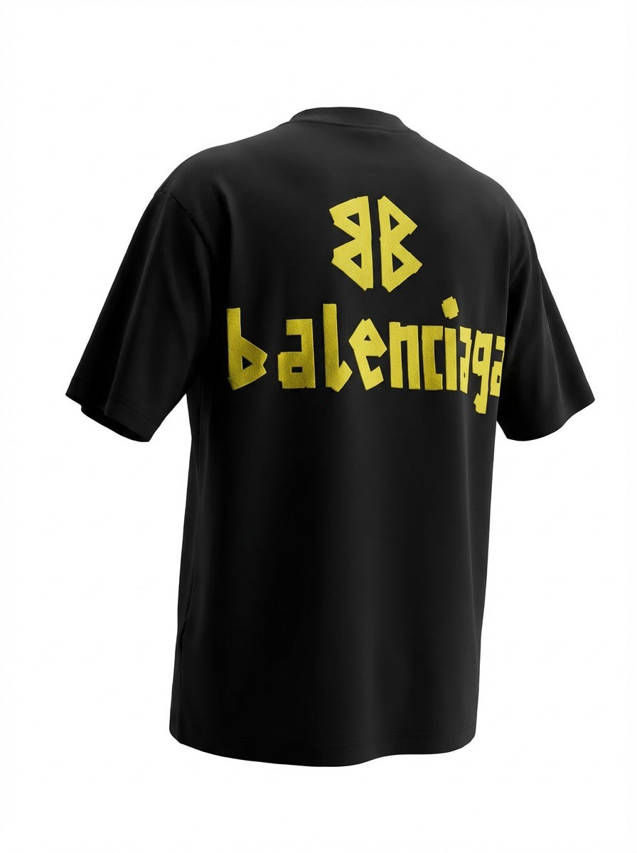 Balenciaga Cotton Oversized Tape Logo T-Shirt
