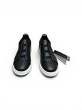 ZEGNA Triple Stitch™ Sneakers - Black Grained Deerskin Leather