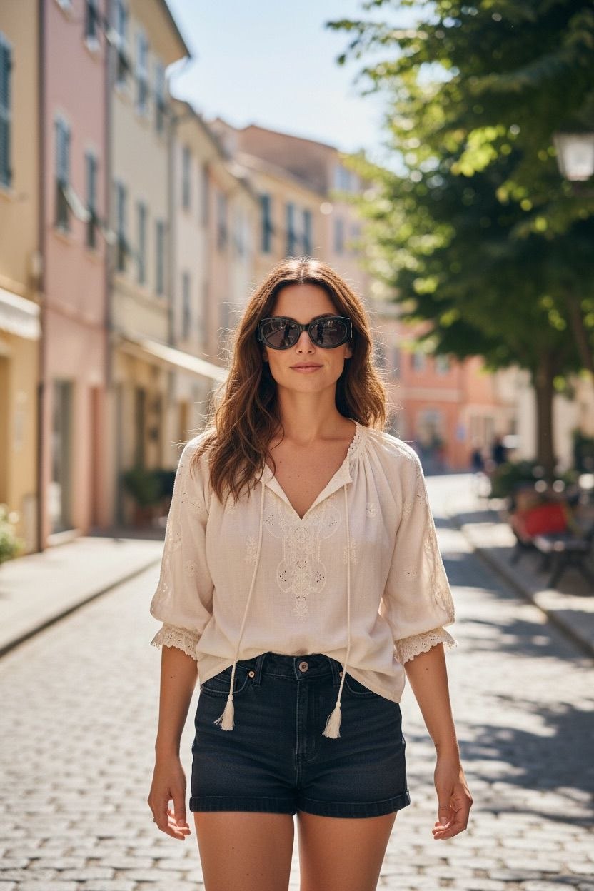 Side view of Miu Miu MU 11WS sunglasses showcasing the bold gold-tone hinge logo.
