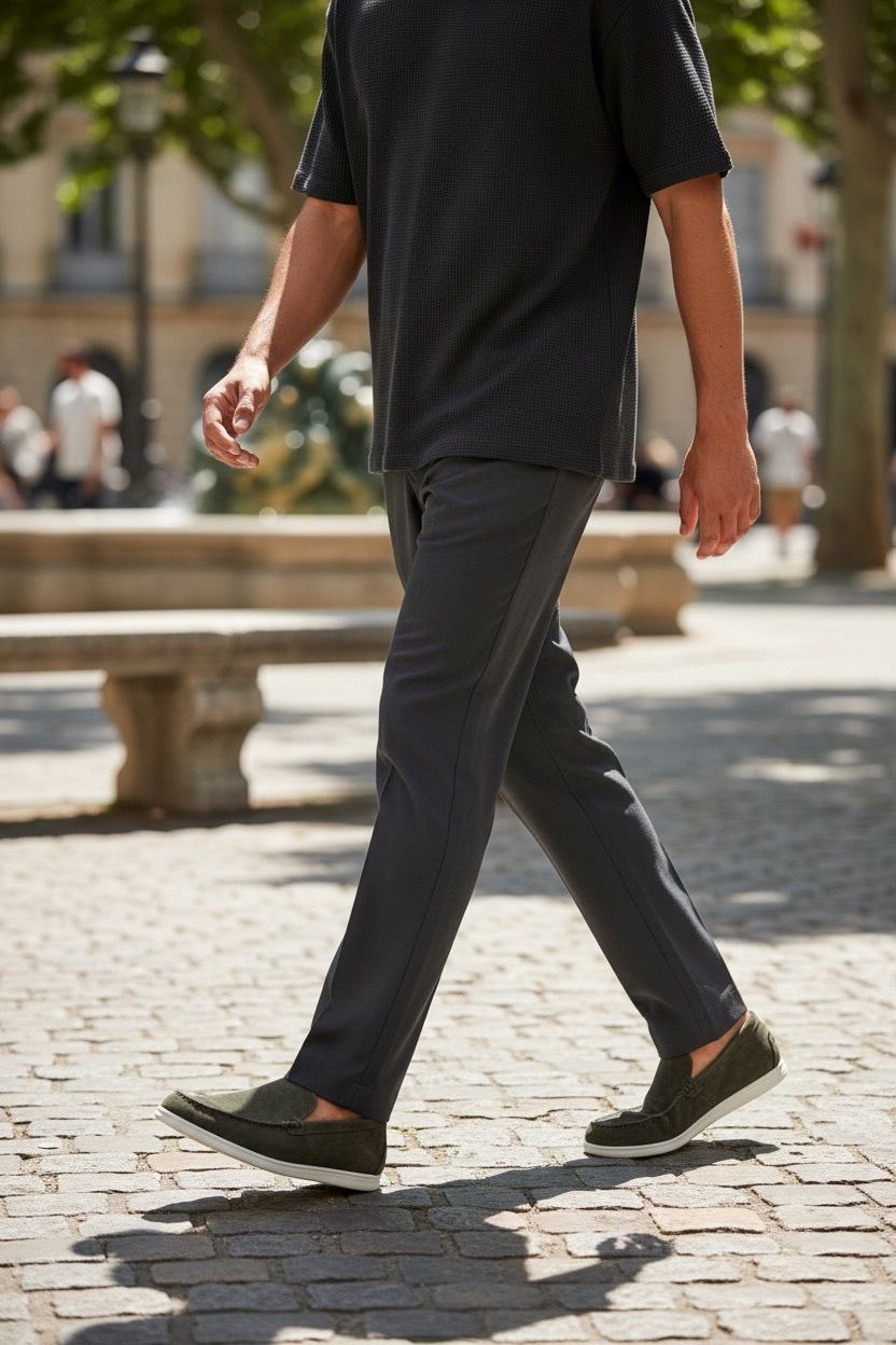 Loro Piana Summer Walk loafers in dark grey suede on original box.