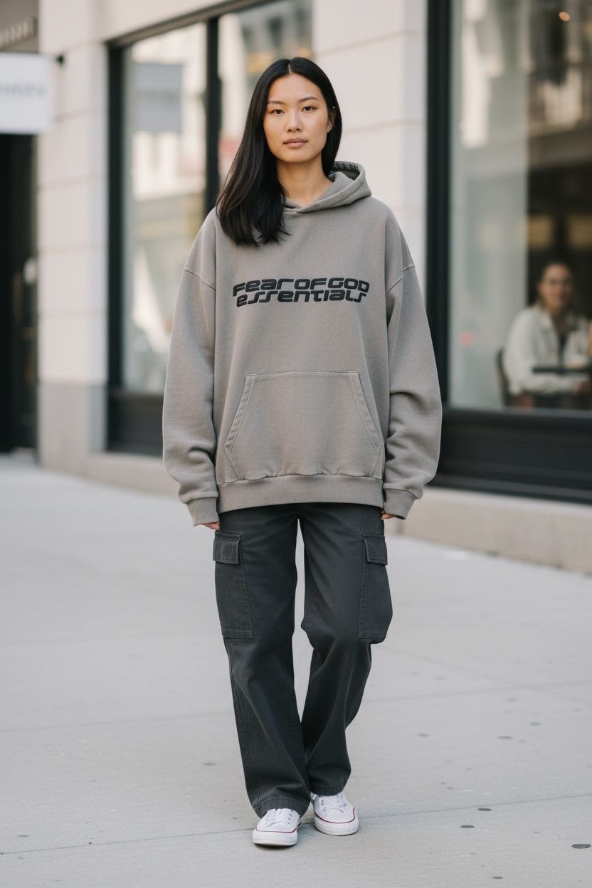 FEAR OF GOD ESSENTIALS 90s Hoodie - Oak (Unisex)