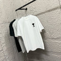 AMI PARIS ALEXANDRE MATIUSSI Cotton  Crewneck Tshirt Marle Sz L