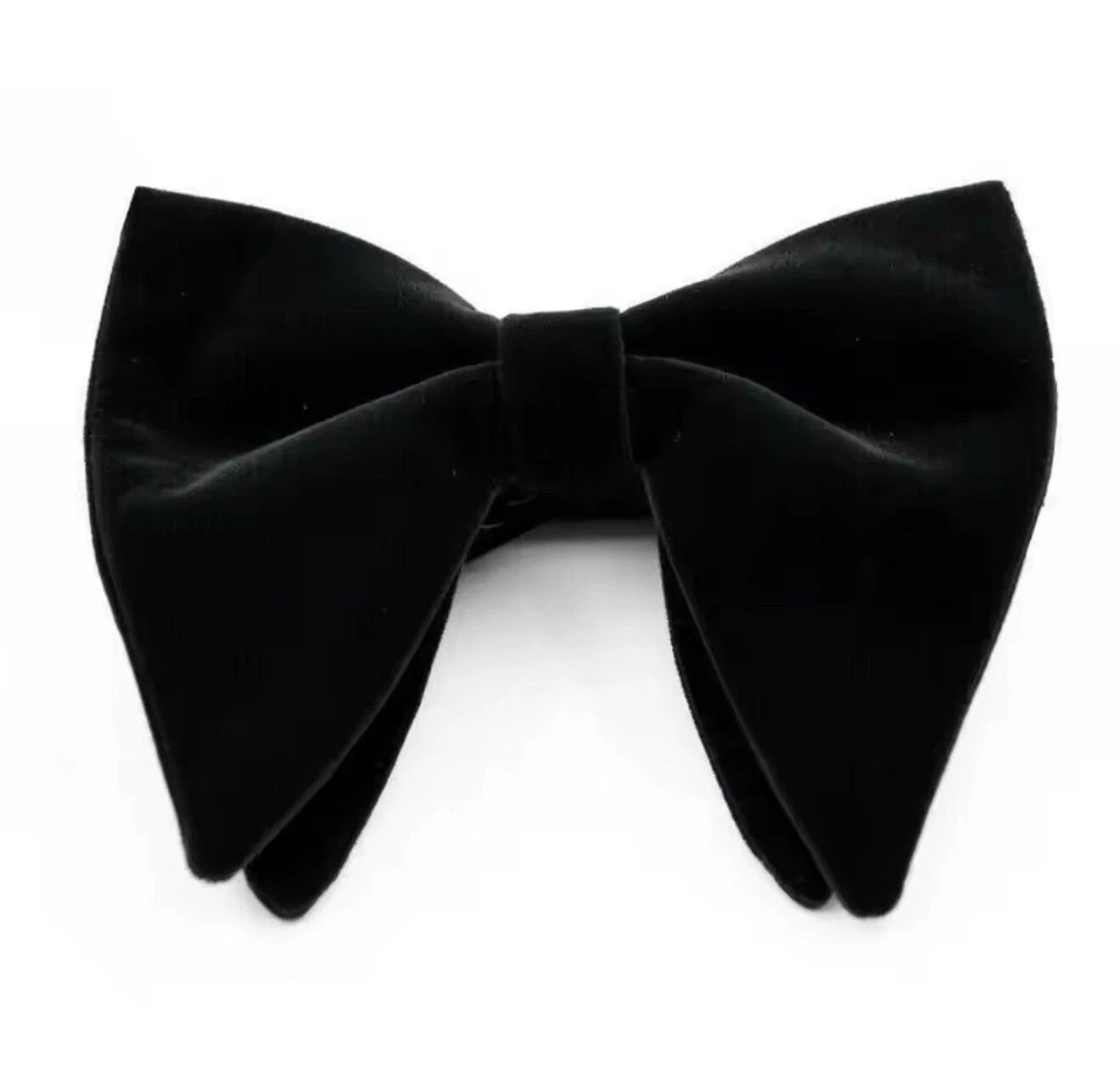 Mens Tuxedo Formal Bow Tie Velvet Suede Oversized