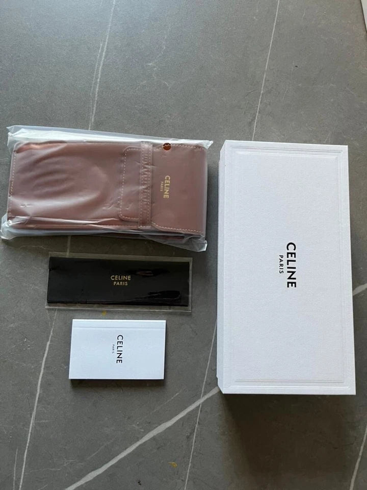 CELINE WOMEN Gold/Green TRIOMPHE metal 01 Sunglasses CL40235U