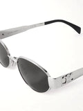 CELINE WOMEN Silver/Grey TRIOMPHE metal 01 Sunglasses CL40235U