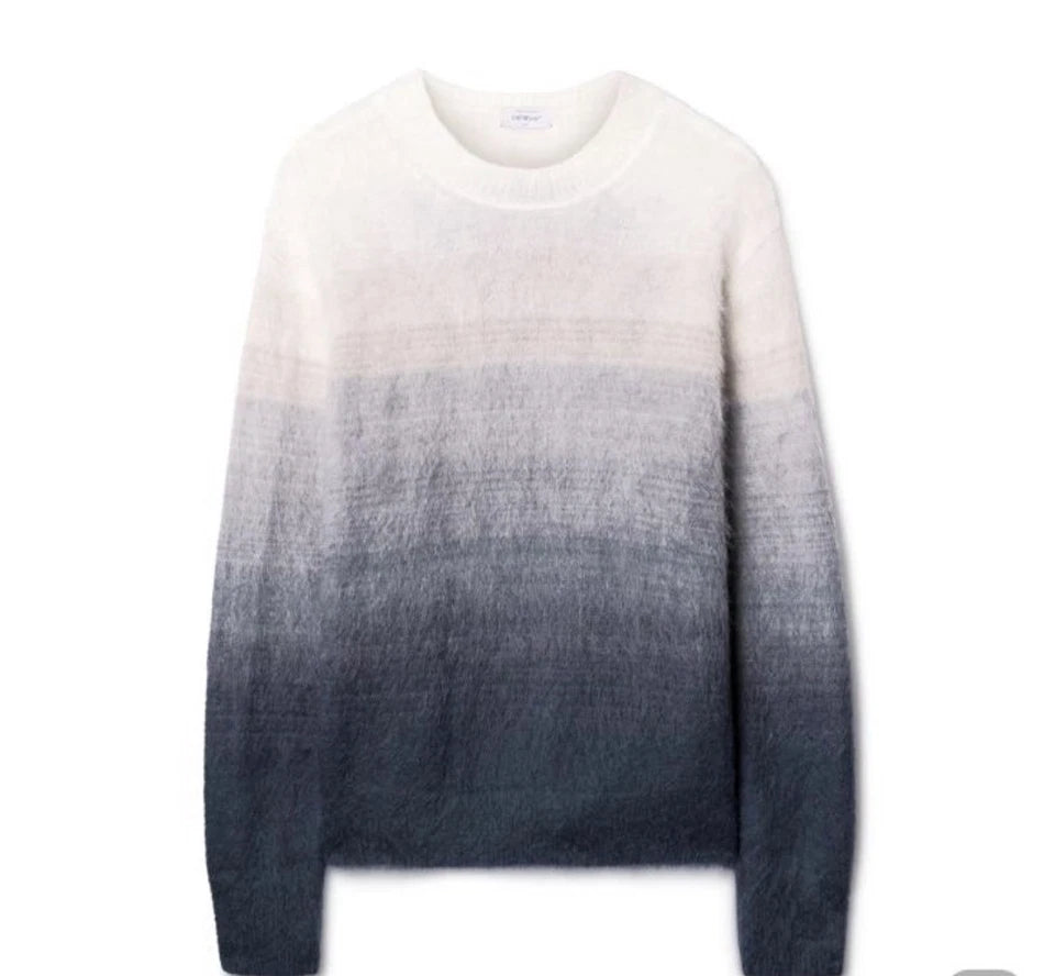 Off White Mohair KNIT blend Sweater Size Large ( SUPER Soft)