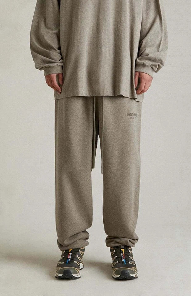 Authentic Fear Of God Essentials Sweatpant - Black And Heather Grey SS25 Medium
